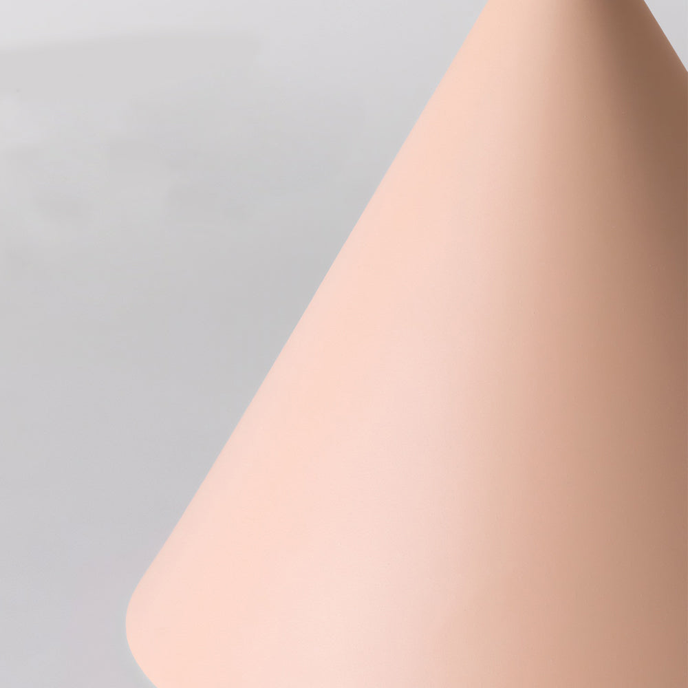 Nordic Modern Pink Resin Geometric Pendant Light Single Light Arc Hanging Ceiling Lamp for Bedroom