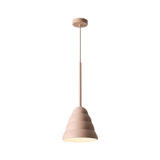 Nordic Modern Pink Resin Geometric Pendant Light Single Light Arc Hanging Ceiling Lamp for Bedroom