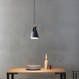 Nordic Resin Cone Pendant Light with Adjustable Head and 3 Color Temperature Dimming