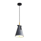 Nordic Resin Cone Pendant Light with Adjustable Head and 3 Color Temperature Dimming