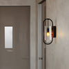 Nordic Retro Wood Base Glass Wall Lamp with 3 Color Temperature Dimming LED Sconce