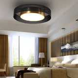Modern Round Dimmable LED Ceiling Light with Remote Control Nordic Flush Mount Lamp 18 Inch