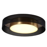 Modern Round Dimmable LED Ceiling Light with Remote Control Nordic Flush Mount Lamp 18 Inch
