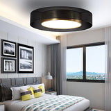 Modern Round Dimmable LED Ceiling Light with Remote Control Nordic Flush Mount Lamp 18 Inch