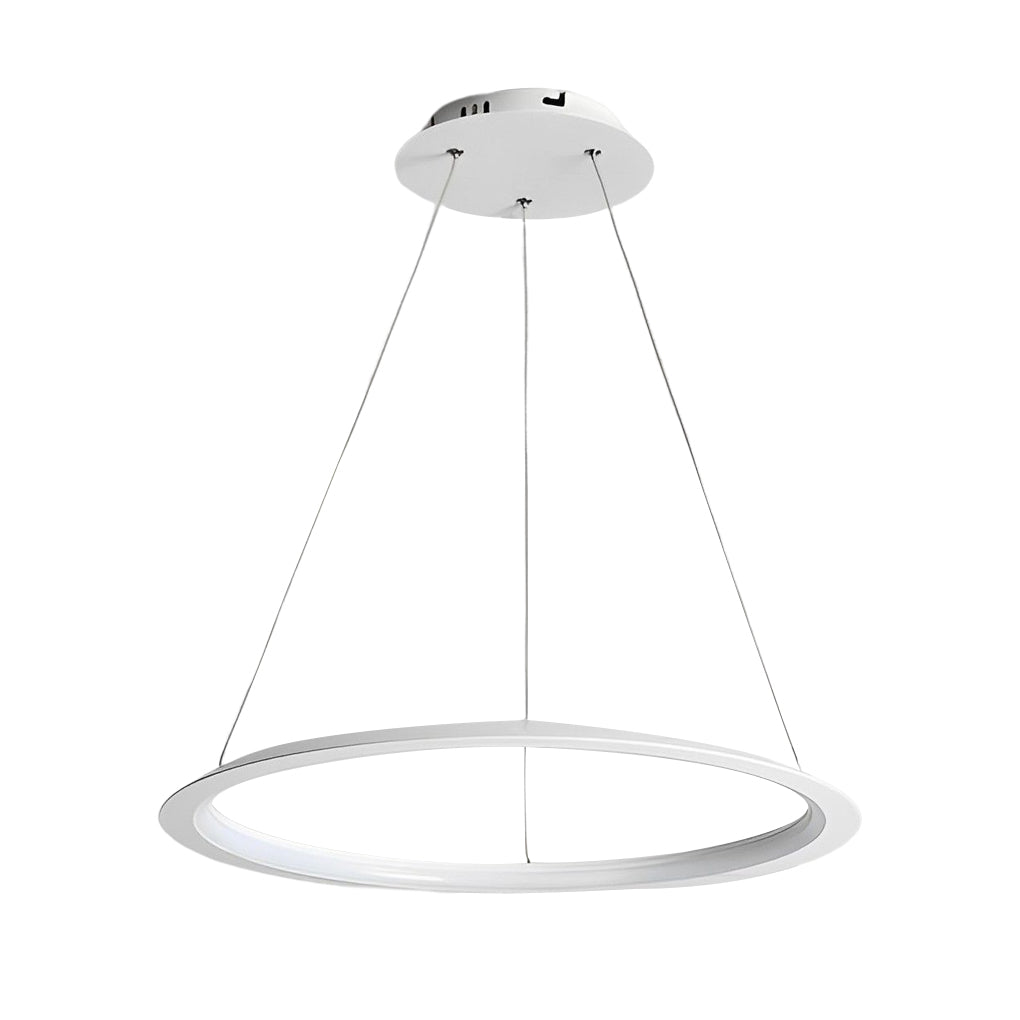 Nordic Round LED Chandelier Modern Stepless Dimming Pendant Lamp for Dining and Living Rooms