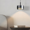 Nordic Smoke Gray Glass Cylinder LED Pendant Lighting for Bedroom and Dining Spaces