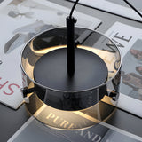Nordic Smoke Gray Glass Cylinder LED Pendant Lighting for Bedroom and Dining Spaces