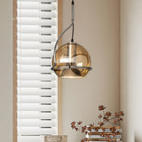 Nordic Spherical Glass Pendant Light Creative Modern Hanging Lamp for Bedroom and Kitchen Island