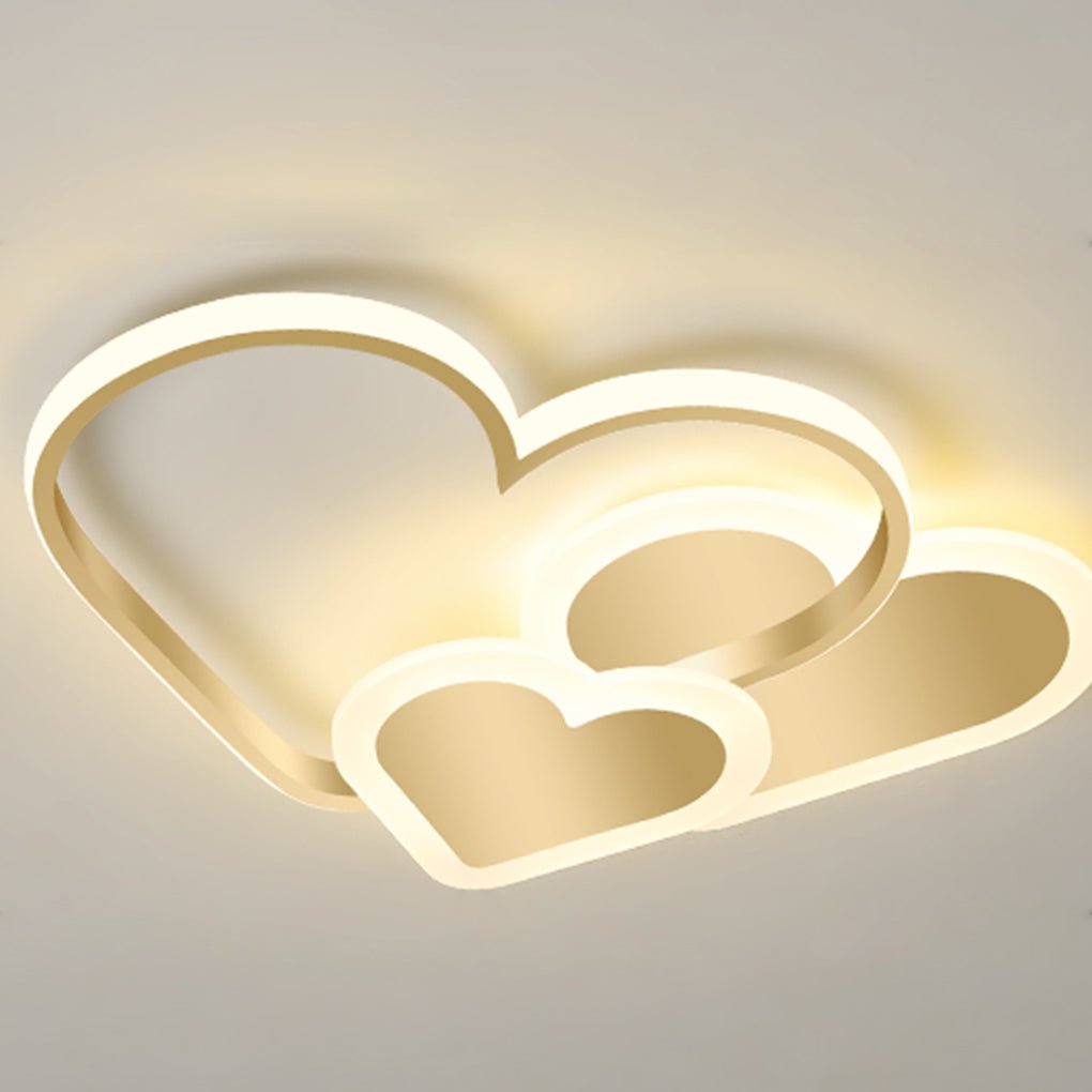 Creative Heart Shaped LED Ceiling Lighting Modern Nordic Flush Mount for Children Room