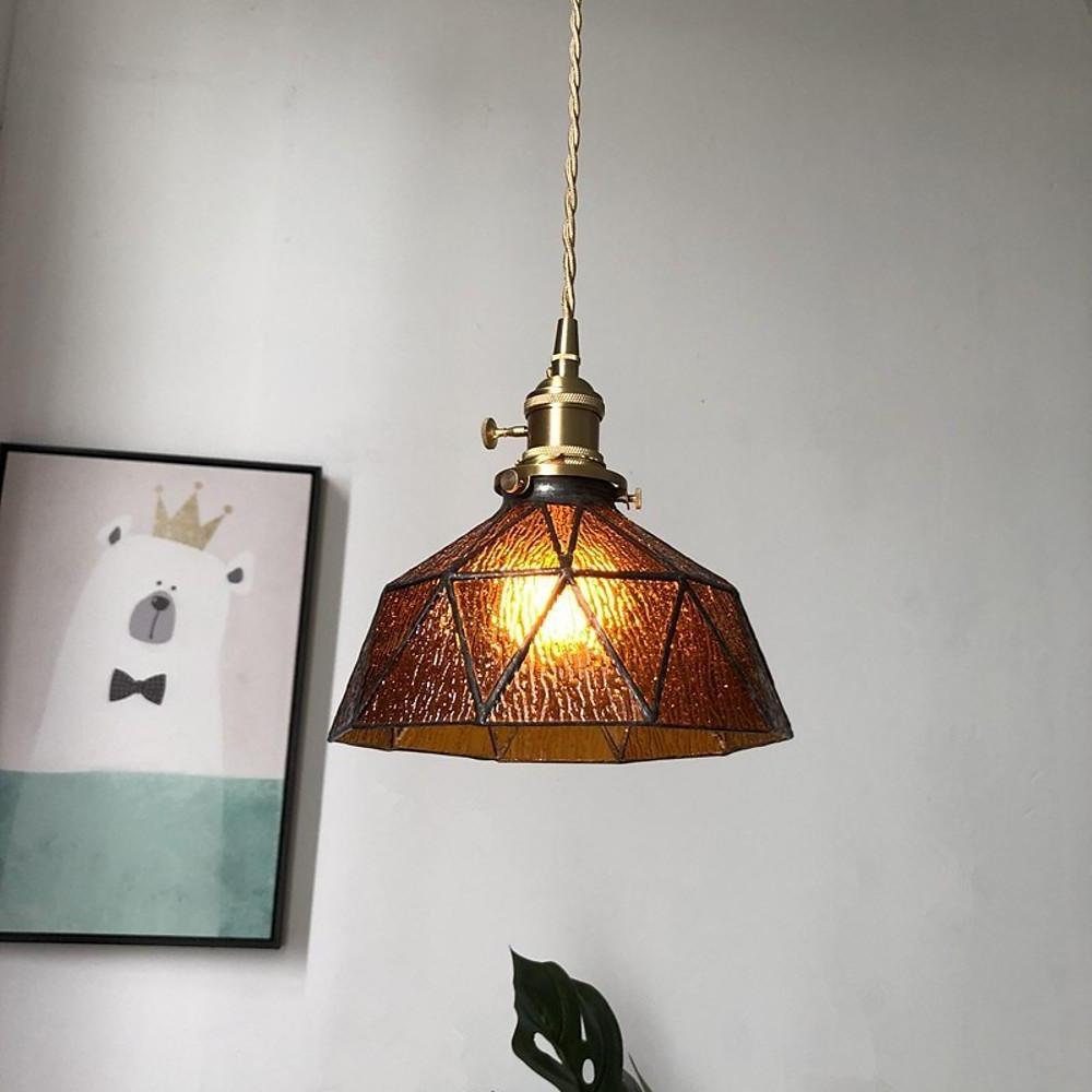 Nordic Style Glass Pendant Light Fixture for Living Room Kitchen and Dining Area