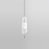 Nordic Style Long Oval Glass LED Pendant Light Hanging Lamp for Kitchen Island and Dining Room