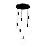 Nordic Style Modern Circular Ring LED Chandelier Dimmable Large Stairwell Pendant Lighting