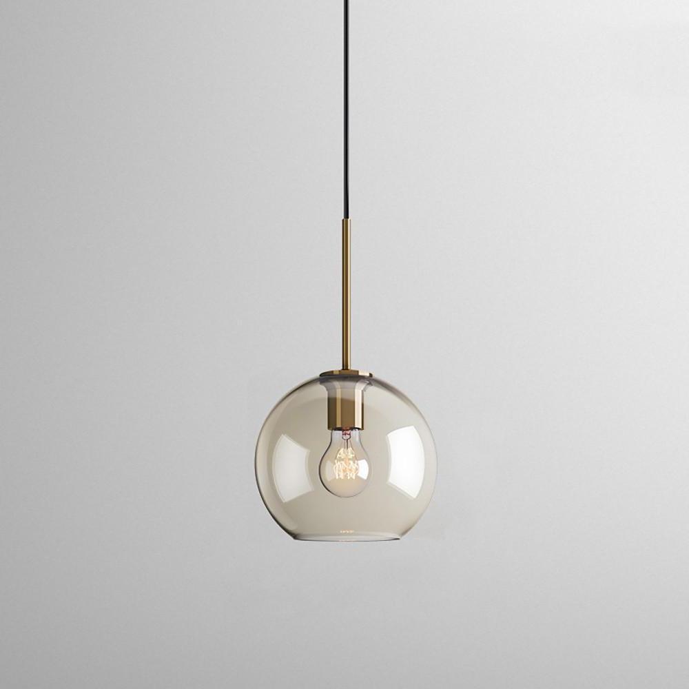 Nordic Vintage Electroplated Glass Pendant Light LED Hanging Chandelier for Kitchen Island and Dining Room