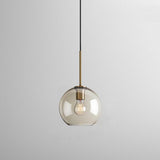 Nordic Vintage Electroplated Glass Pendant Light LED Hanging Chandelier for Kitchen Island and Dining Room