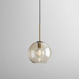 Nordic Vintage Electroplated Glass Pendant Light LED Hanging Chandelier for Kitchen Island and Dining Room
