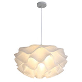 Nordic White Acrylic Flower Chandelier Modern LED Pendant Light with Three Stage Dimming