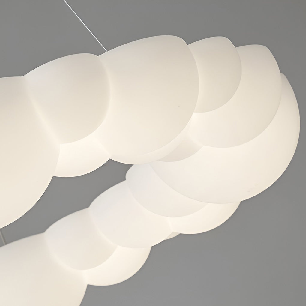 Nordic White Cloud LED Flush Mount Ceiling Light Dimmable Bubble Pendant Lighting