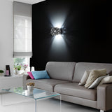Nordic White Hollow LED Wall Lamp Modern Up and Down Lighting Gypsum Sconce for Living Room