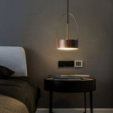 Nordic Wood Texture LED Pendant Light Small Acrylic Chandelier for Modern Home Lighting