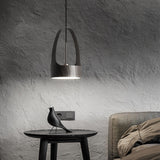 Nordic Wood Texture LED Pendant Light Small Acrylic Chandelier for Modern Home Lighting