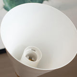 Nordic Wooden Wall Sconce Set with Cone Iron Shade and Modern Metal Accents
