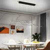 Nordic Z Shape Smart LED Chandelier Dimmable Pendant Light for Modern Dining Room and Bar
