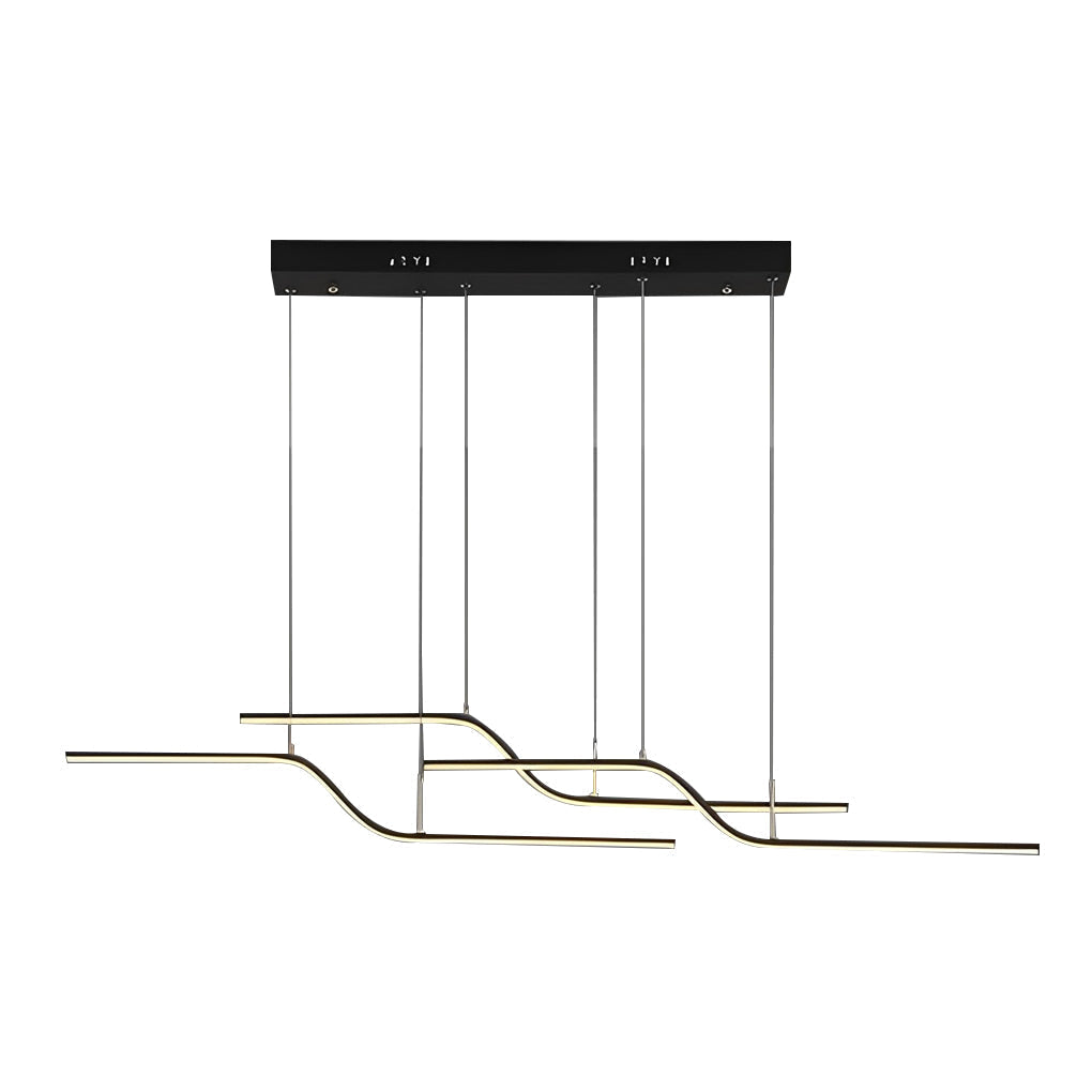 Nordic Z Shape Smart LED Chandelier Dimmable Pendant Light for Modern Dining Room and Bar