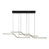 Nordic Z Shape Smart LED Chandelier Dimmable Pendant Light for Modern Dining Room and Bar
