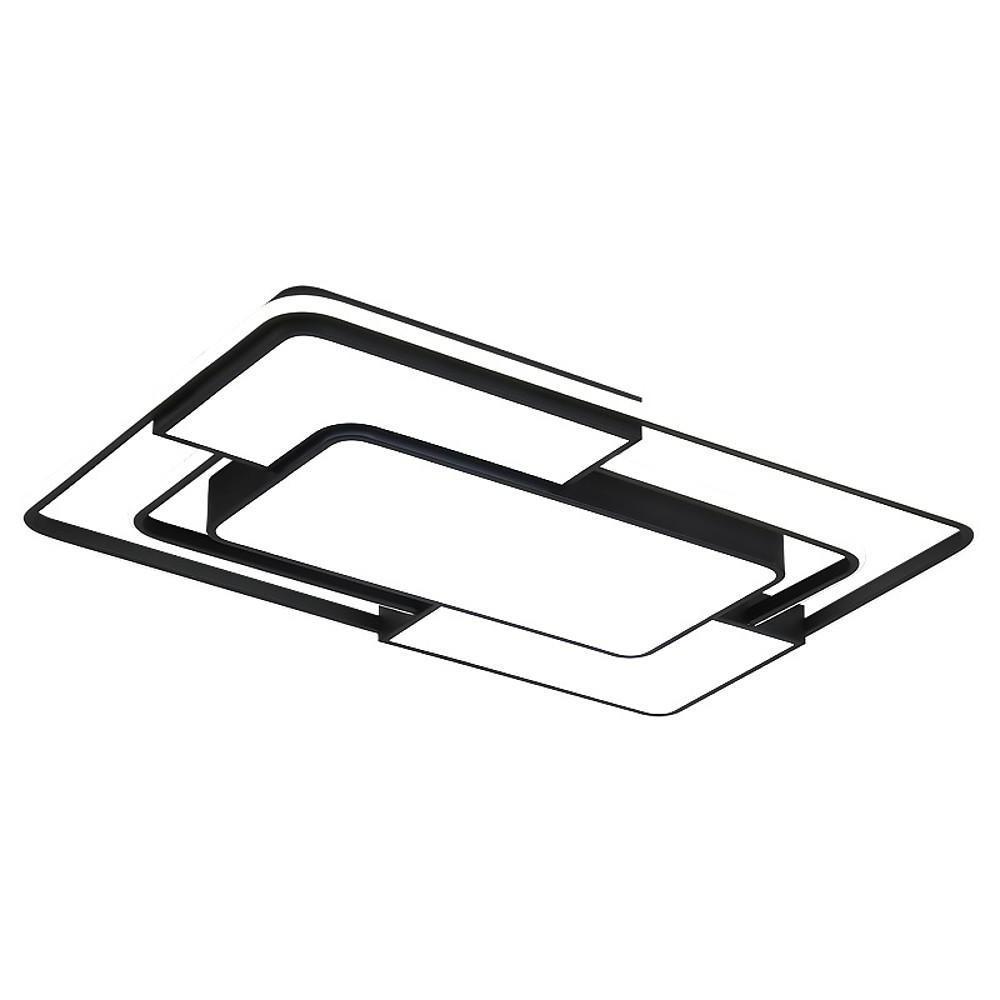 Modern Geometric Square LED Flush Mount Ceiling Light Fixture for Bedroom Living Room and Office