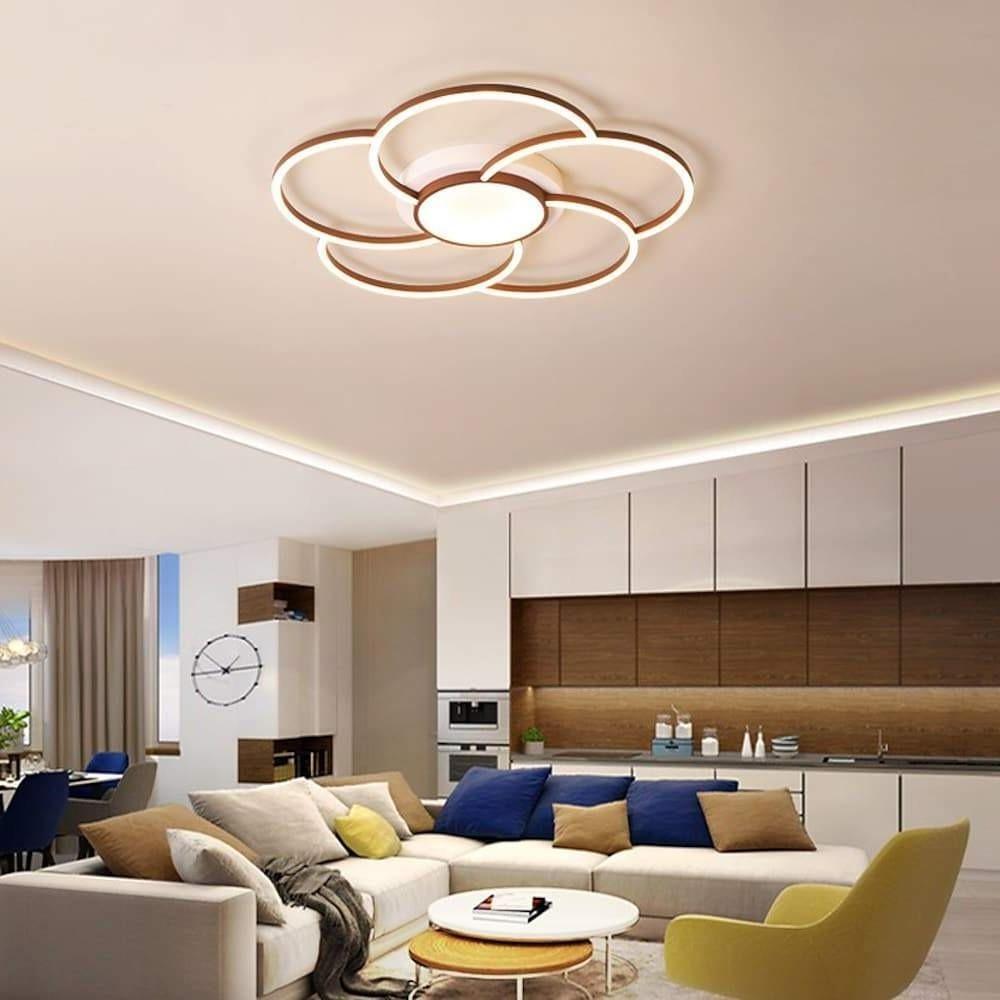 Modern Geometric LED Flush Mount Ceiling Light Low Profile Cluster Lighting Fixture