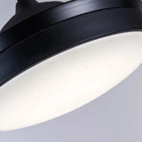 Nordic Drum LED Retractable Ceiling Fan with Remote and Invisible Blades for Modern Living Rooms