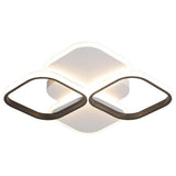 Modern Geometric Square LED Ceiling Light Flush Mount Fixture for Bedroom and Living Room