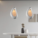 Nula Modern Resin Pendant Light Minimalist White Hanging Ceiling Lamp