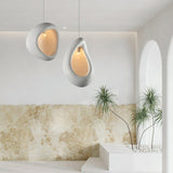 Nula Modern Resin Pendant Light Minimalist White Hanging Ceiling Lamp