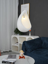 Nula Modern Resin Pendant Light Minimalist White Hanging Ceiling Lamp