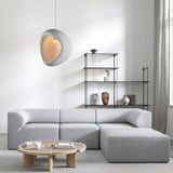 Nula Modern Resin Pendant Light Minimalist White Hanging Ceiling Lamp