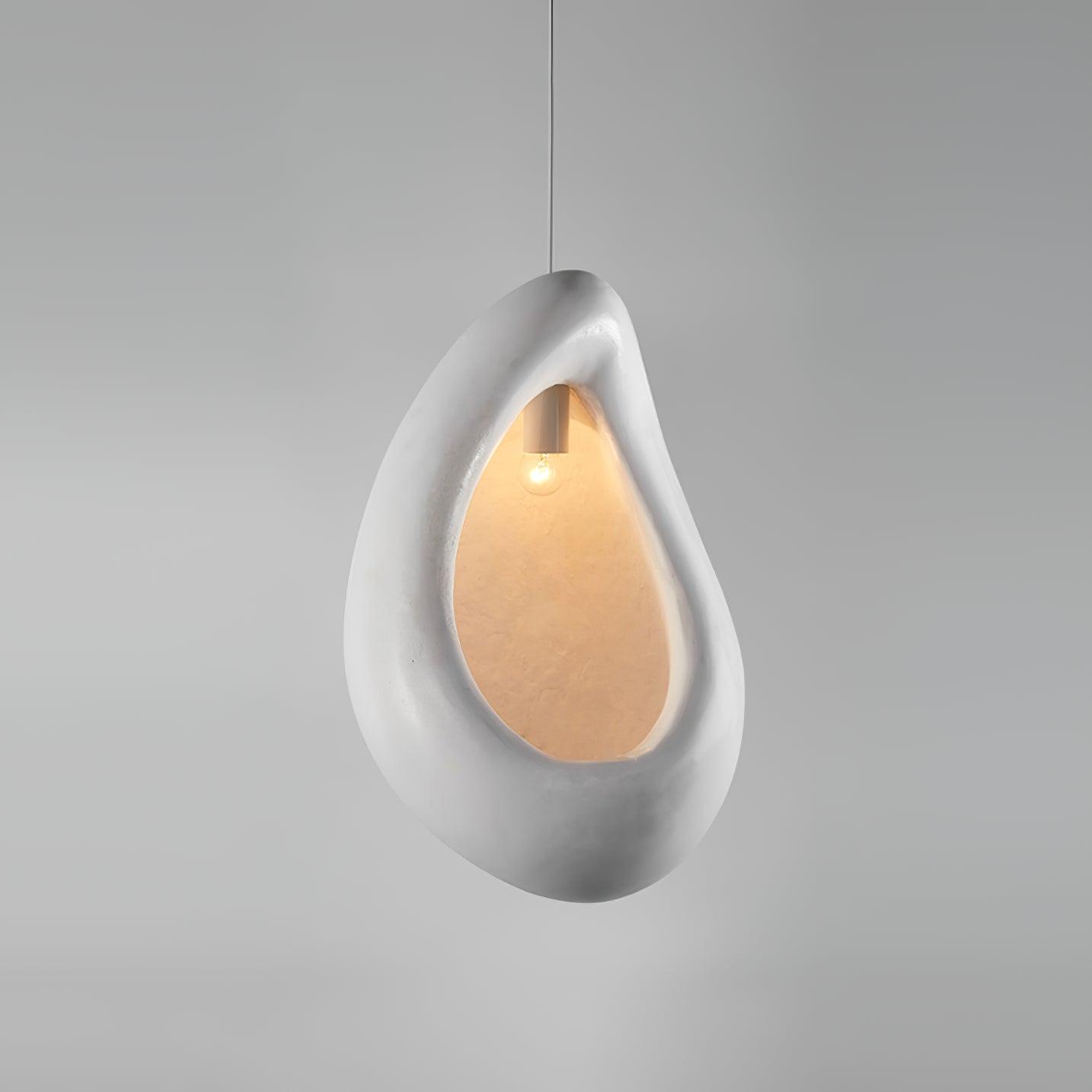 Nula Modern Resin Pendant Light Minimalist White Hanging Ceiling Lamp