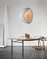 Nula Modern Resin Pendant Light Minimalist White Hanging Ceiling Lamp