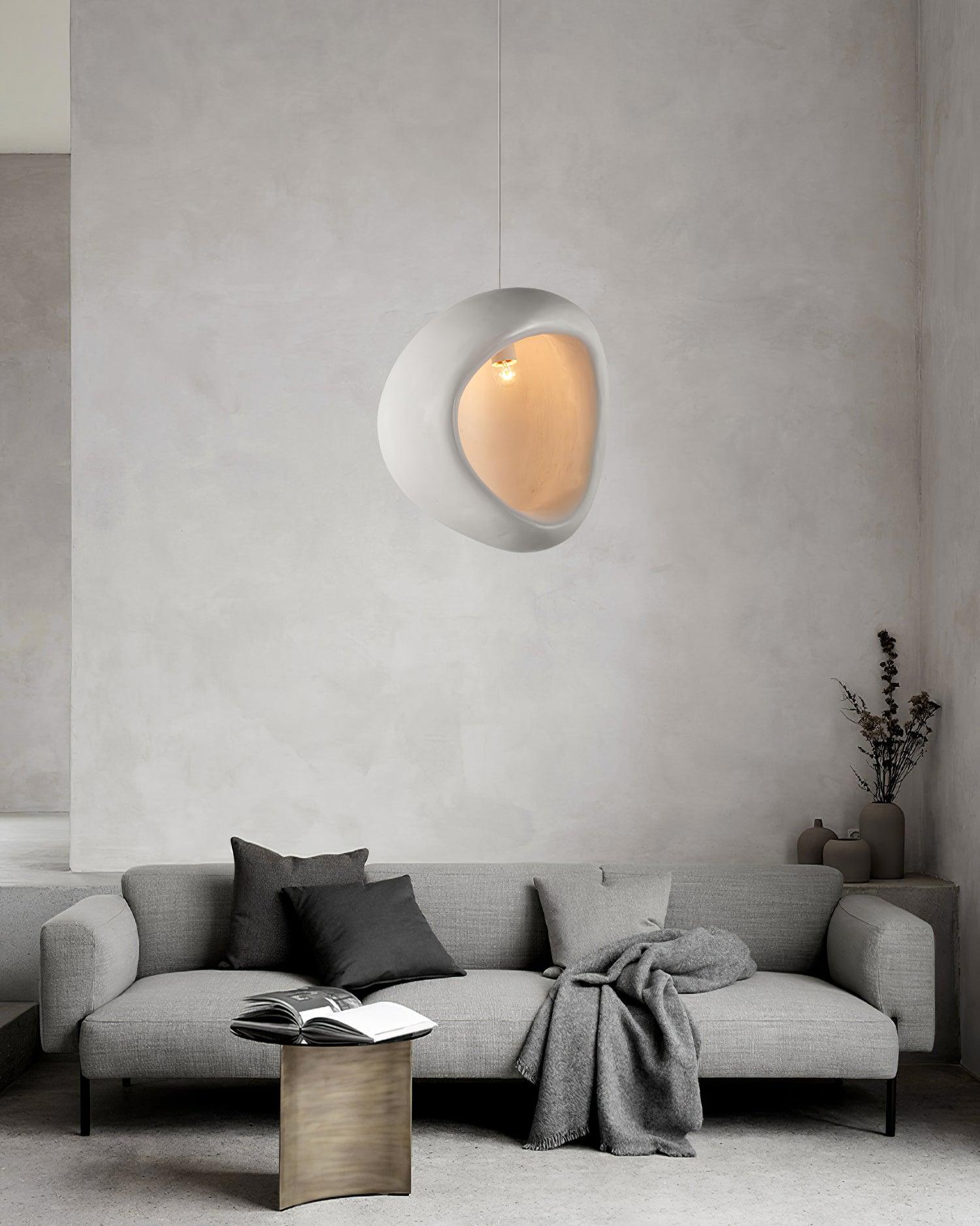 Nula Modern Resin Pendant Light Minimalist White Hanging Ceiling Lamp