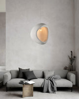 Nula Modern Resin Pendant Light Minimalist White Hanging Ceiling Lamp