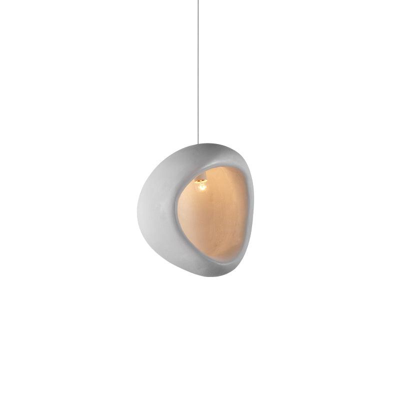 Nula Modern Resin Pendant Light Minimalist White Hanging Ceiling Lamp