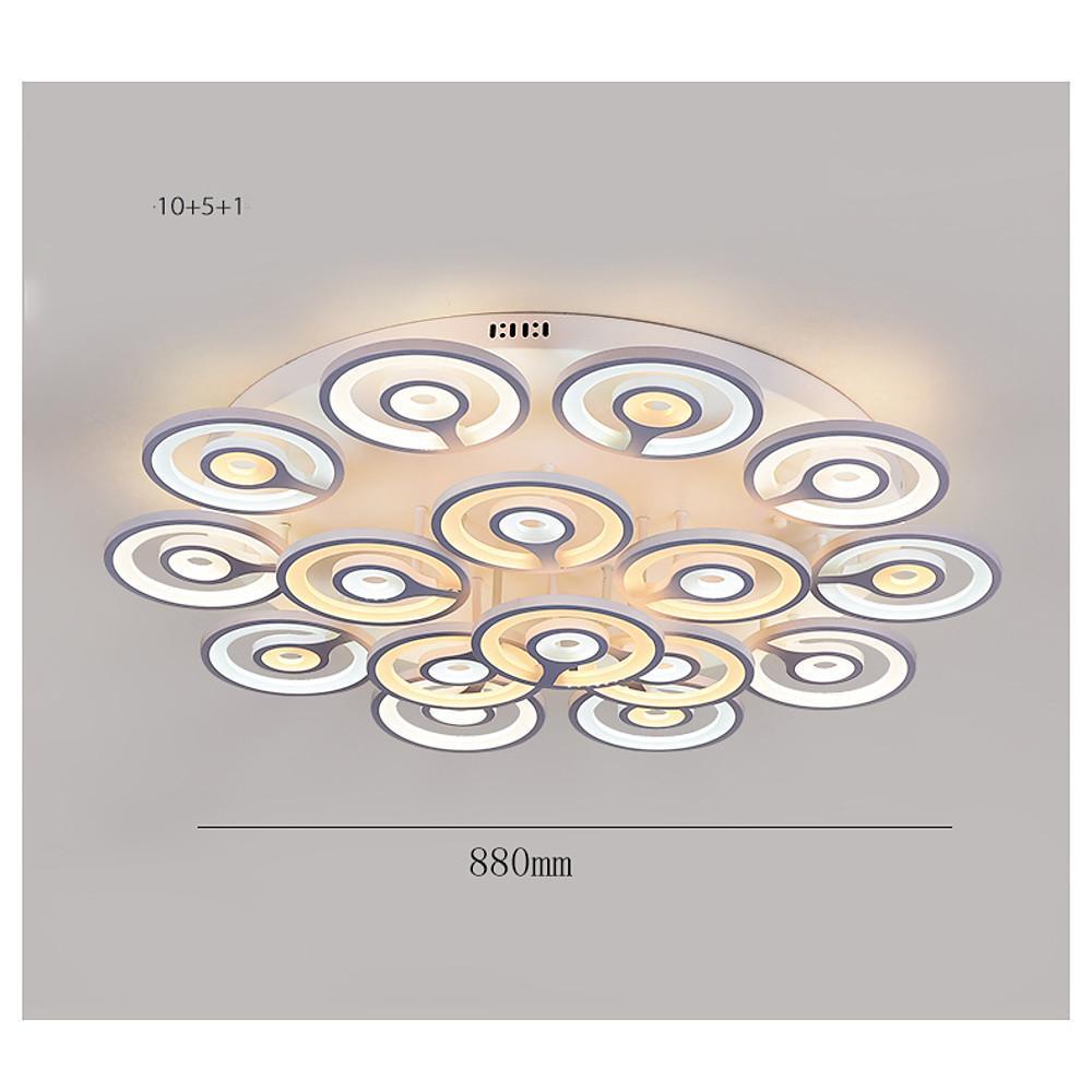Modern Geometric Flower Shape LED Flush Mount Ceiling Light in White Finish