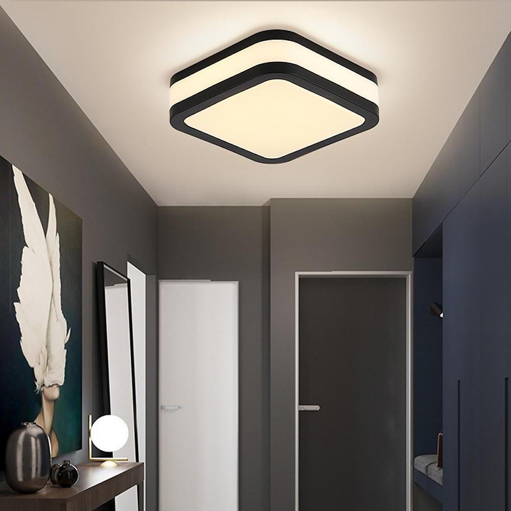 Geometric Round LED Flush Mount Ceiling Light Fixture with Three Color Temperatures