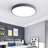 Modern 12 Inch Matte Black Flush Mount Ceiling Light Dimmable Integrated LED Light Fixture