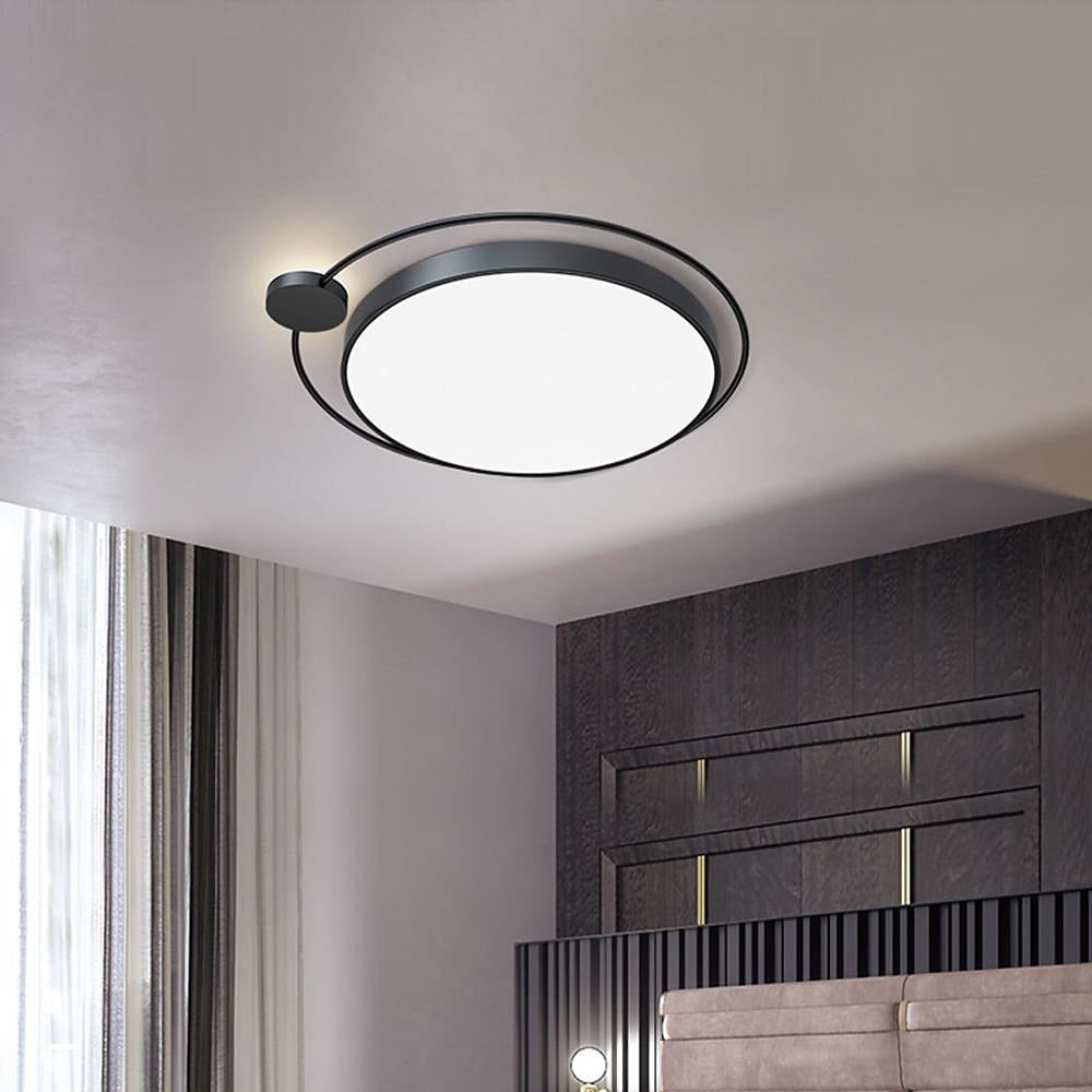 Modern Circular LED Flush Mount Ceiling Light Dimmable Nordic Geometric Fixture for Living Room