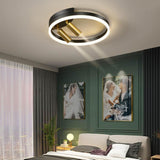 Minimalist Black Circular LED Flush Mount Ceiling Light for Modern Entryway and Corridor Decor