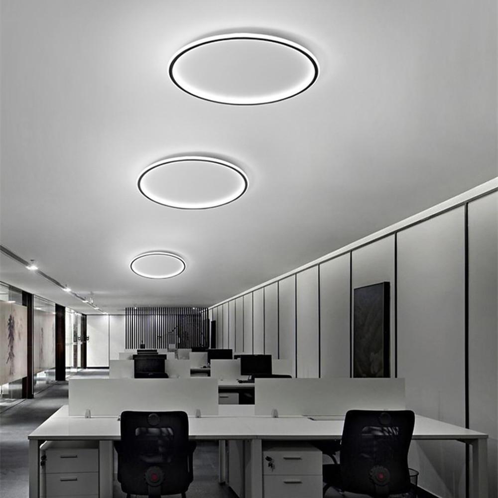Modern 16 Inch LED Circular Flush Mount Ceiling Light for Bedroom and Living Room