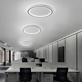Modern 16 Inch LED Circular Flush Mount Ceiling Light for Bedroom and Living Room