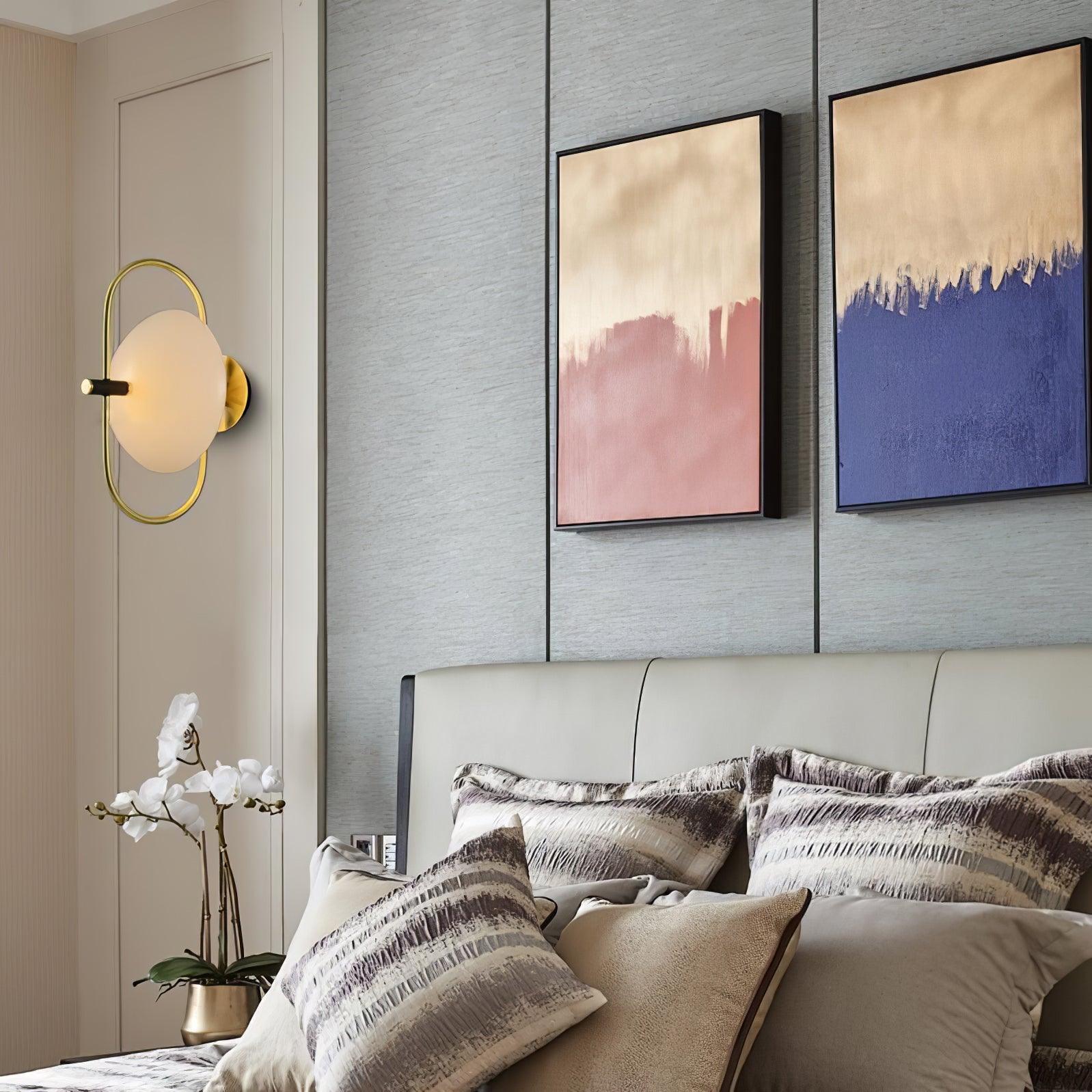 Odeon Modern Gold Wall Sconce with Half Circle Glass Shade Indoor Lighting Fixture