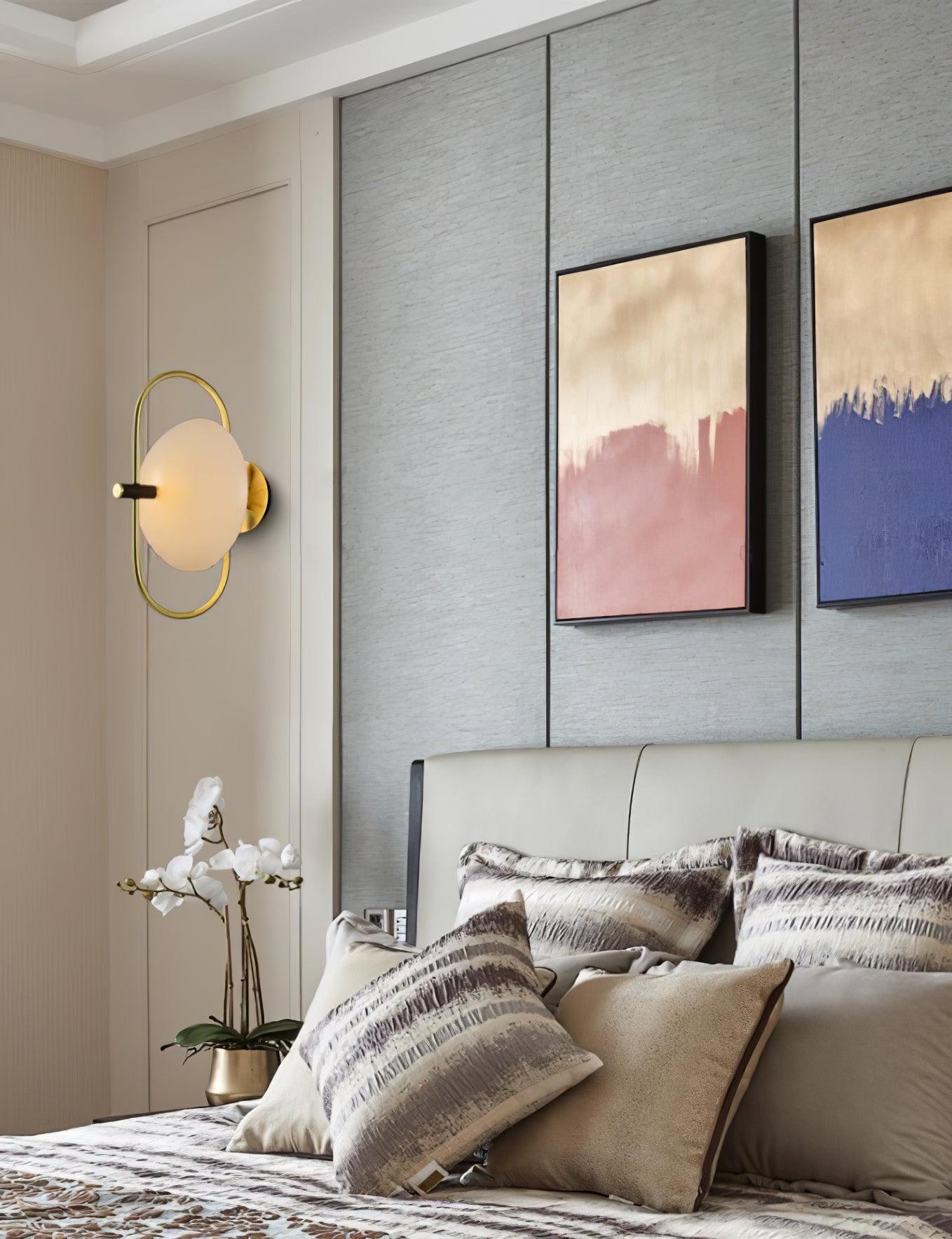 Odeon Modern Gold Wall Sconce with Half Circle Glass Shade Indoor Lighting Fixture